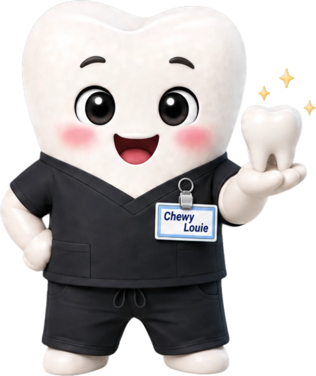 Chewy Louie with a magic tooth